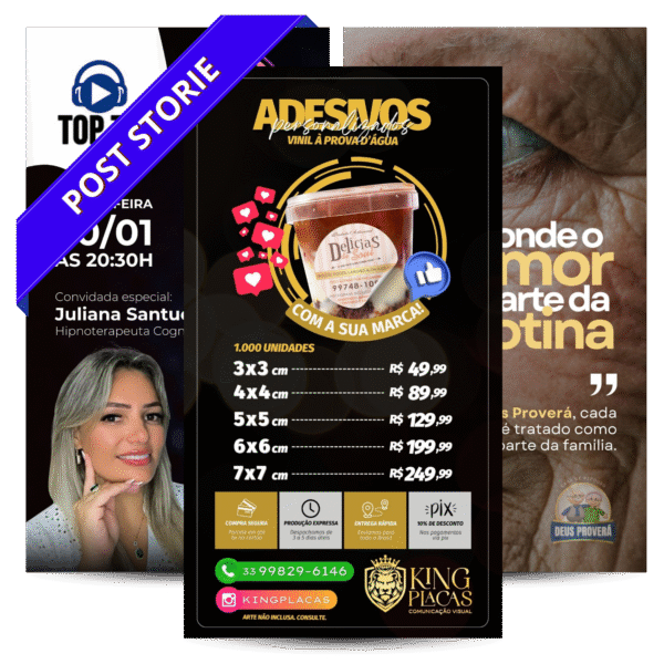Criação de Storie Animado (Motion) para envio ou uso em Redes Sociais