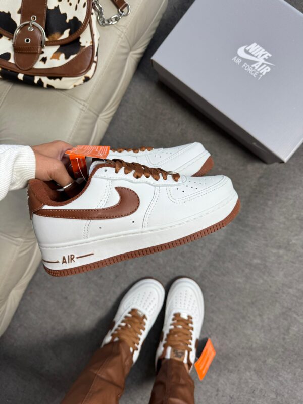Tênis Air Force Luxo — Elegância Sofisticada no Branco Cacau - Imagem 3