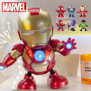 Números De Ação Os Vingadores Marvel VALENE Robôs Elétricos De Brinquedo Homem-Aranha Dança Super Herói Robô Bumblebee