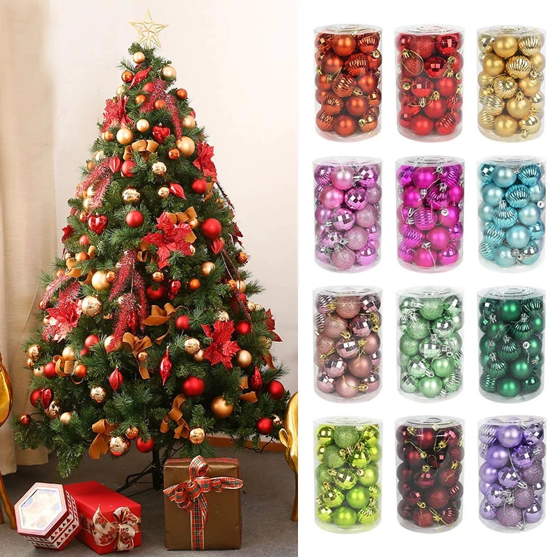 Bolas de Natal Luxuosas Bolinhas Natal 6cm/5cm/4cm Diversas Cores Bolas Natal Diferentes Decoração