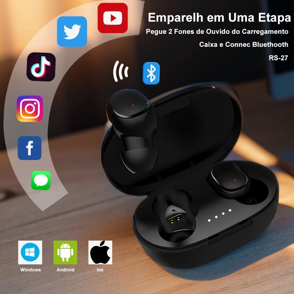 Fone De Ouvido Sem Fio Xiaomi Redmi Airdots 2 Preto