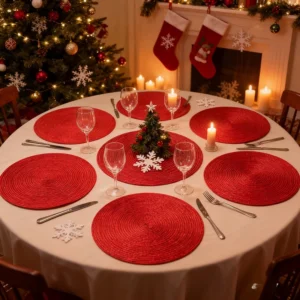 KIT 1-KIT 8 |Jogo de Americano| mais espessa|Ideal para |enfeites de natal|natal|decoração de natal|Utensílios De Natal