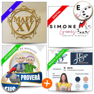 Criação de Logotipo — Digital, 3D ou Vetorizada