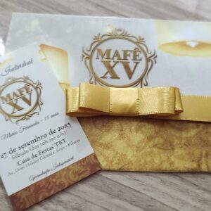 60 Convites de 15 Anos ou Casamento + 120 individuais + "Save the Date" Digital