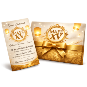 60 Convites de 15 Anos ou Casamento + 120 individuais + "Save the Date" Digital