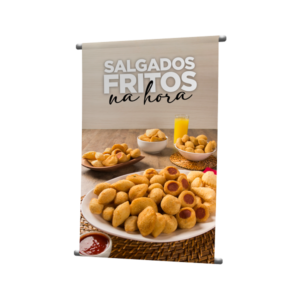 Banner em Lona com Tubete e Corda 80x120cm (sem verniz) | Impressão Profissional